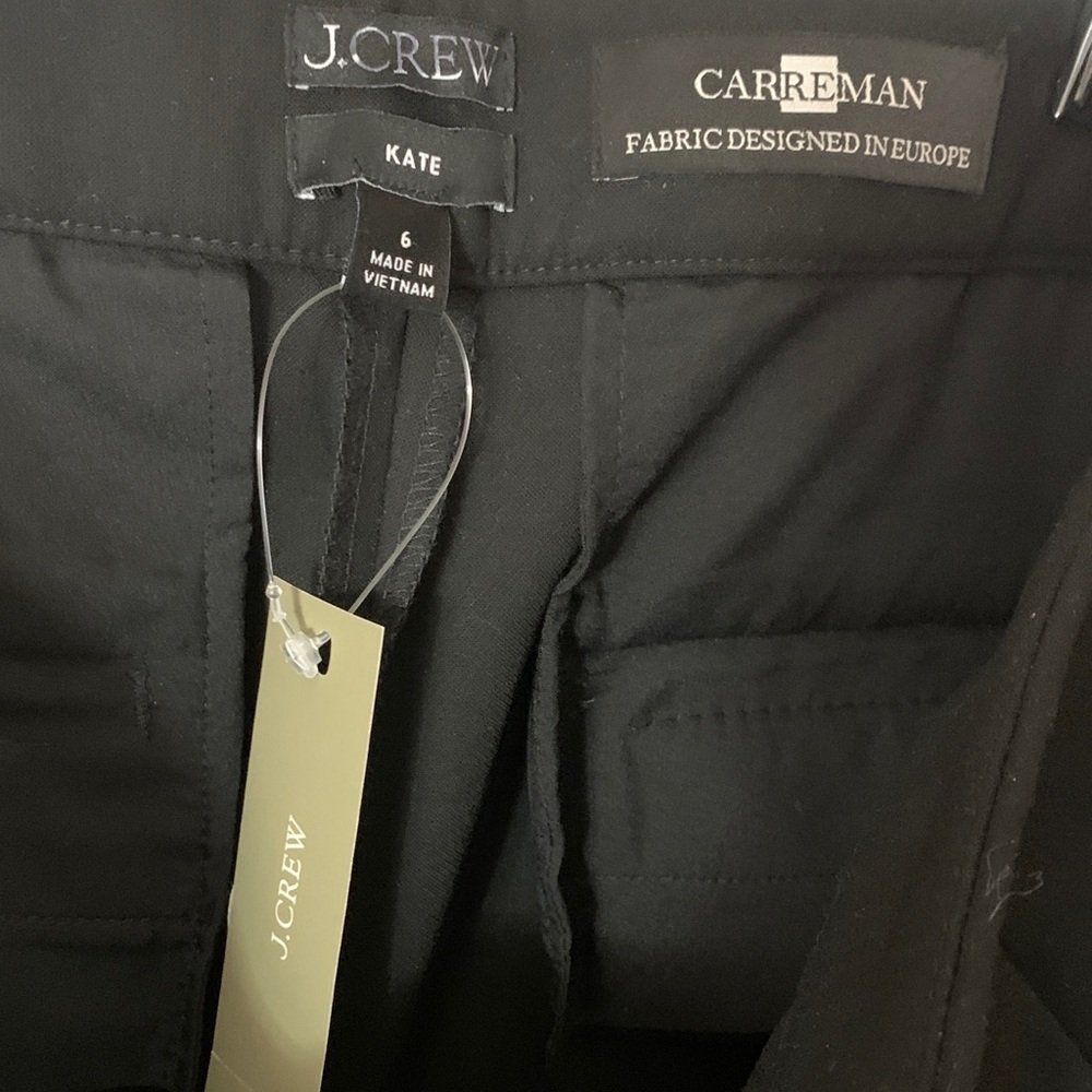 J Crew Kate Classic Black Tailored Trousers NWT - Picture 5 of 6